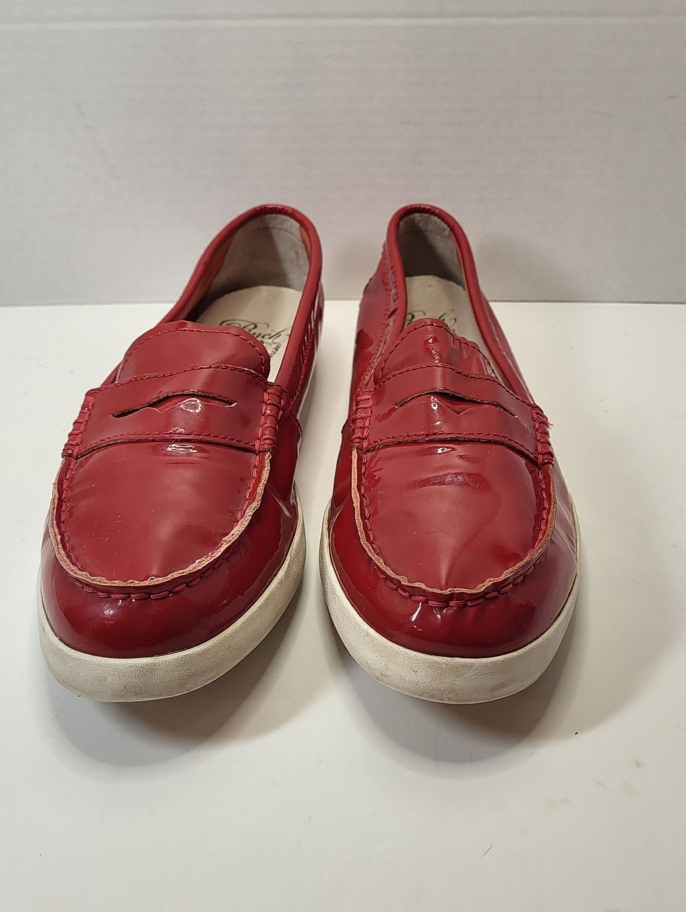 Cole Haan Pinch Maine Classic Red Patent Leather Penny Loafers Size 9.5 - Picture 2 of 15